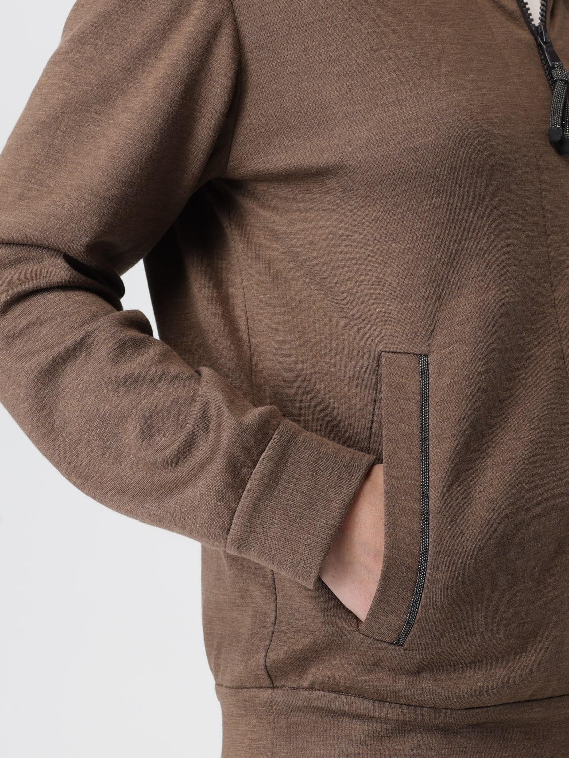 BRUNELLO CUCINELLI SUDADERA: Cárdigan mujer Brunello Cucinelli, Marrón - Img 4