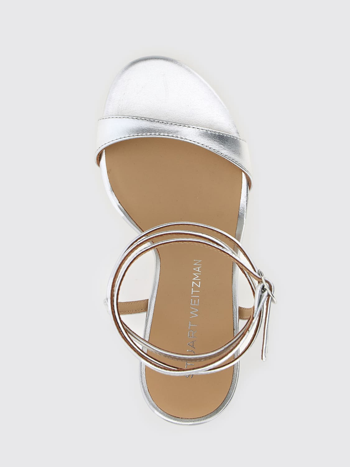 STUART WEITZMAN HEELED SANDAL: Flat sandals woman Stuart Weitzman, Silver - Img 4