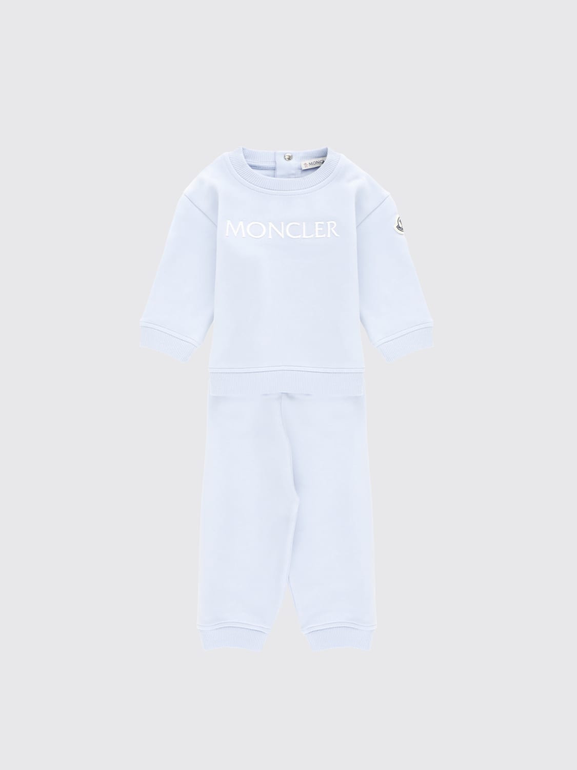 MONCLER JUMPSUIT: Romper kids Moncler, Blue - Img 1
