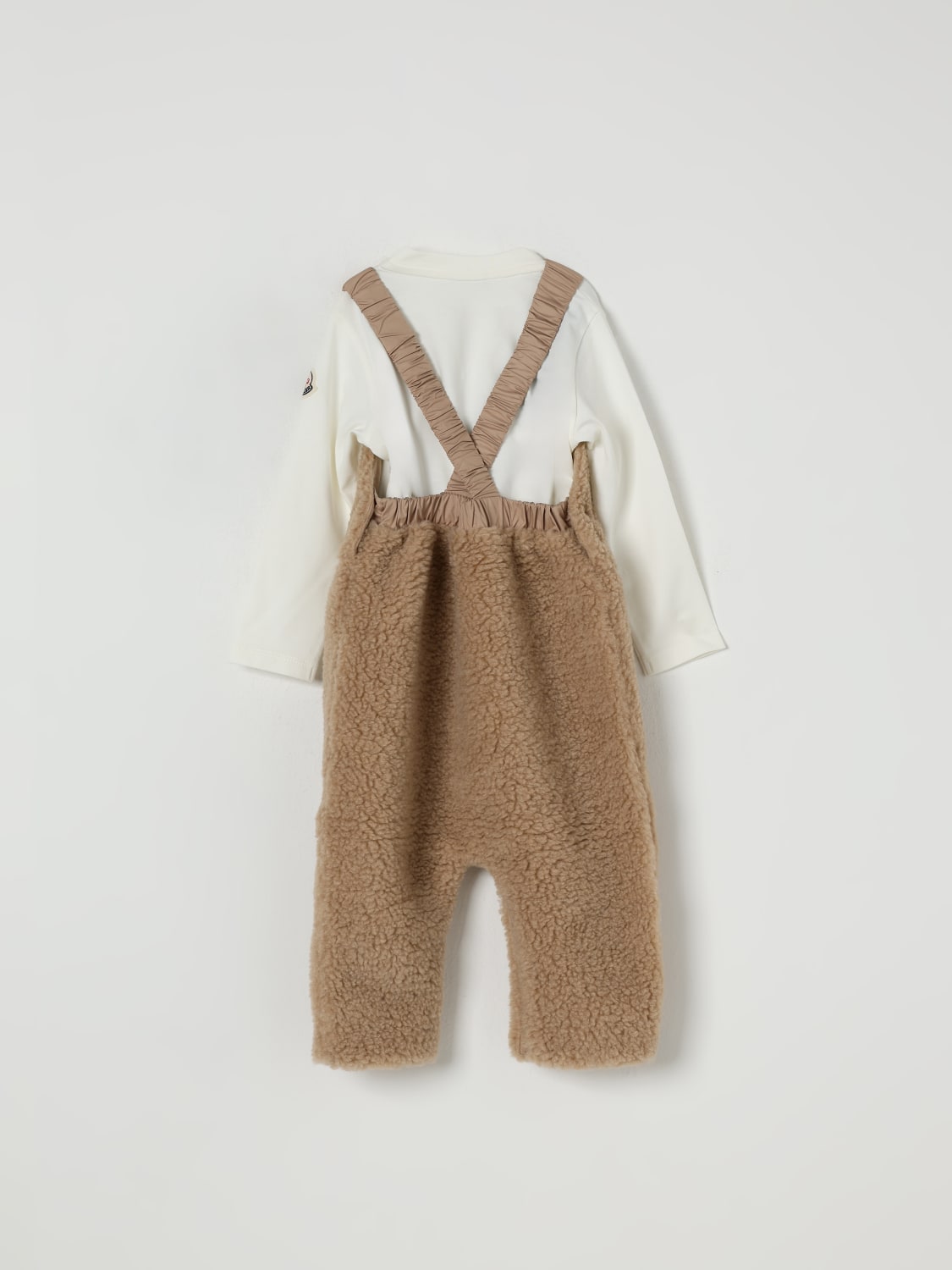 MONCLER JUMPSUIT: Romper kids Moncler, Beige - Img 2