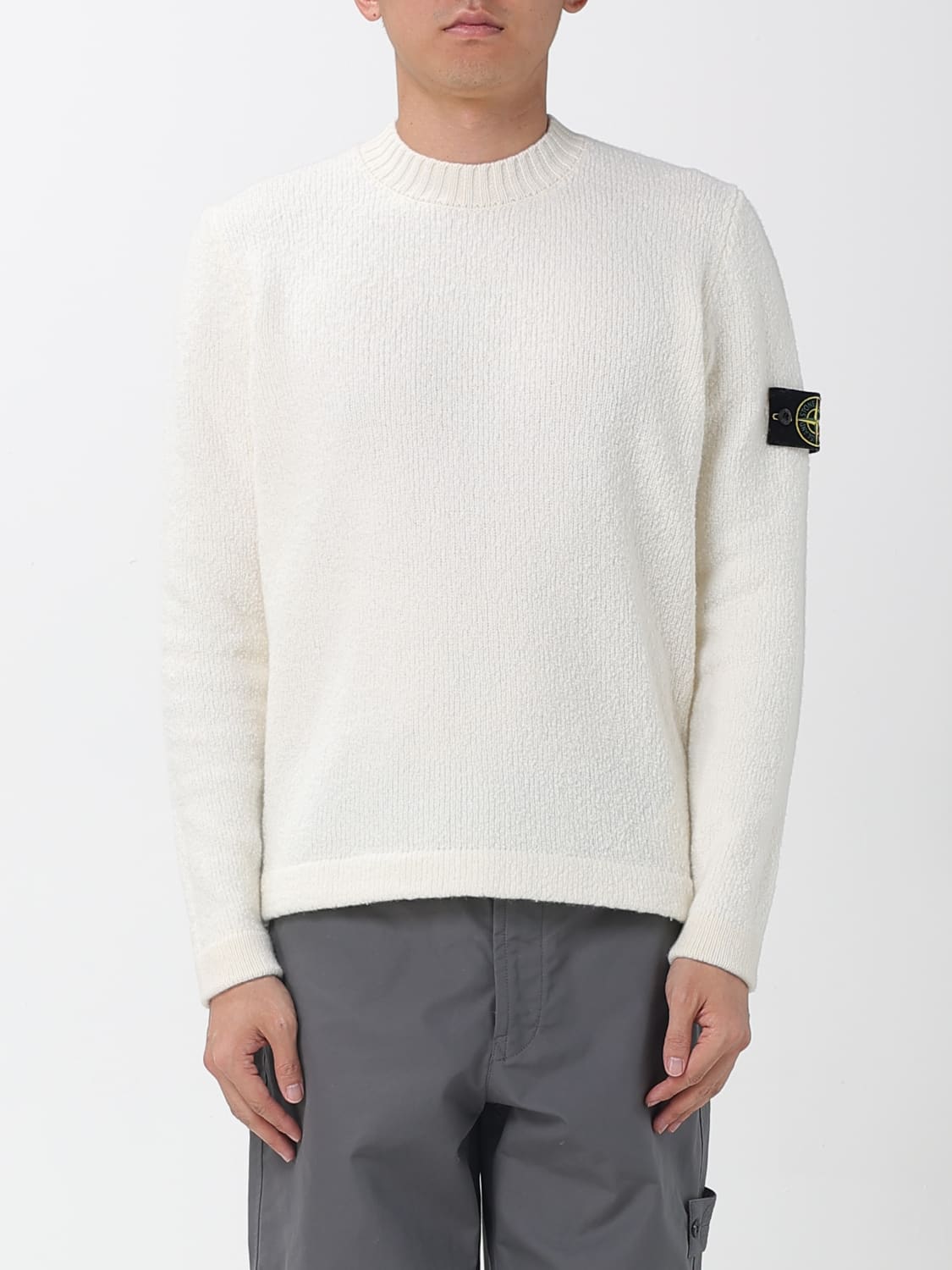STONE ISLAND SWEATER: Sweater men Stone Island, White - Img 1