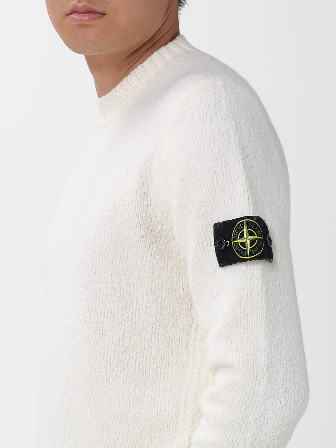 STONE ISLAND SWEATER: Sweater men Stone Island, White - Img 4
