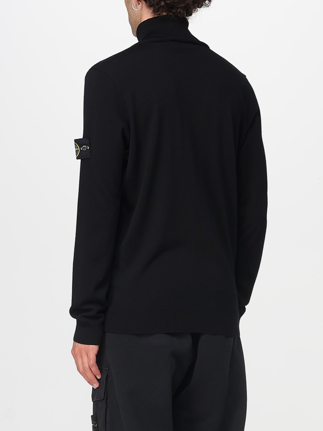 STONE ISLAND SWEATER: Sweater men Stone Island, Black - Img 3