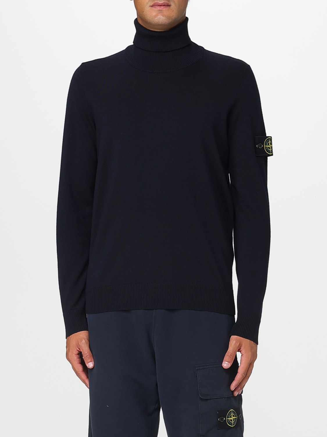 STONE ISLAND SWEATER: Sweater men Stone Island, Blue - Img 1