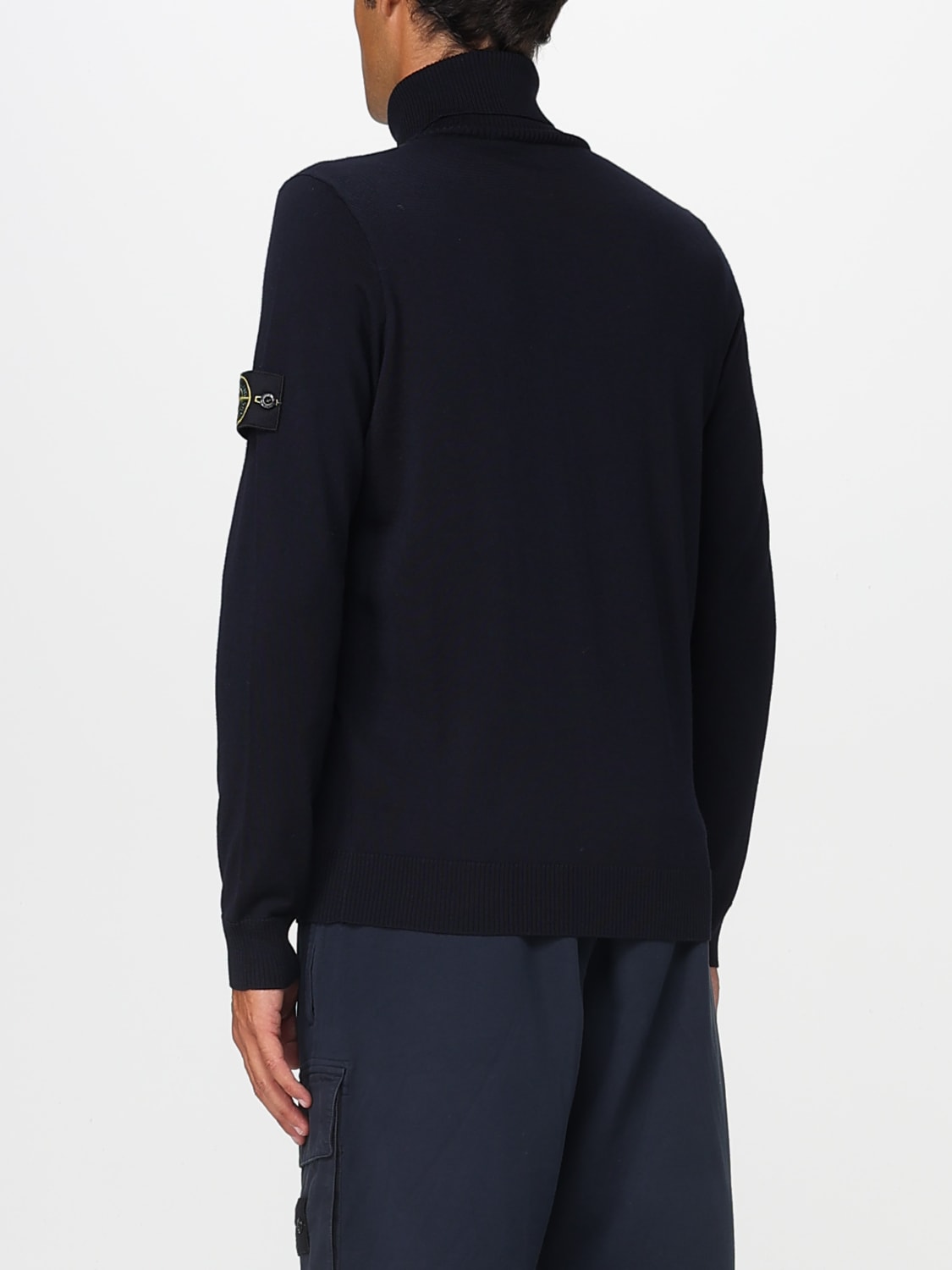 STONE ISLAND SWEATER: Sweater men Stone Island, Blue - Img 3