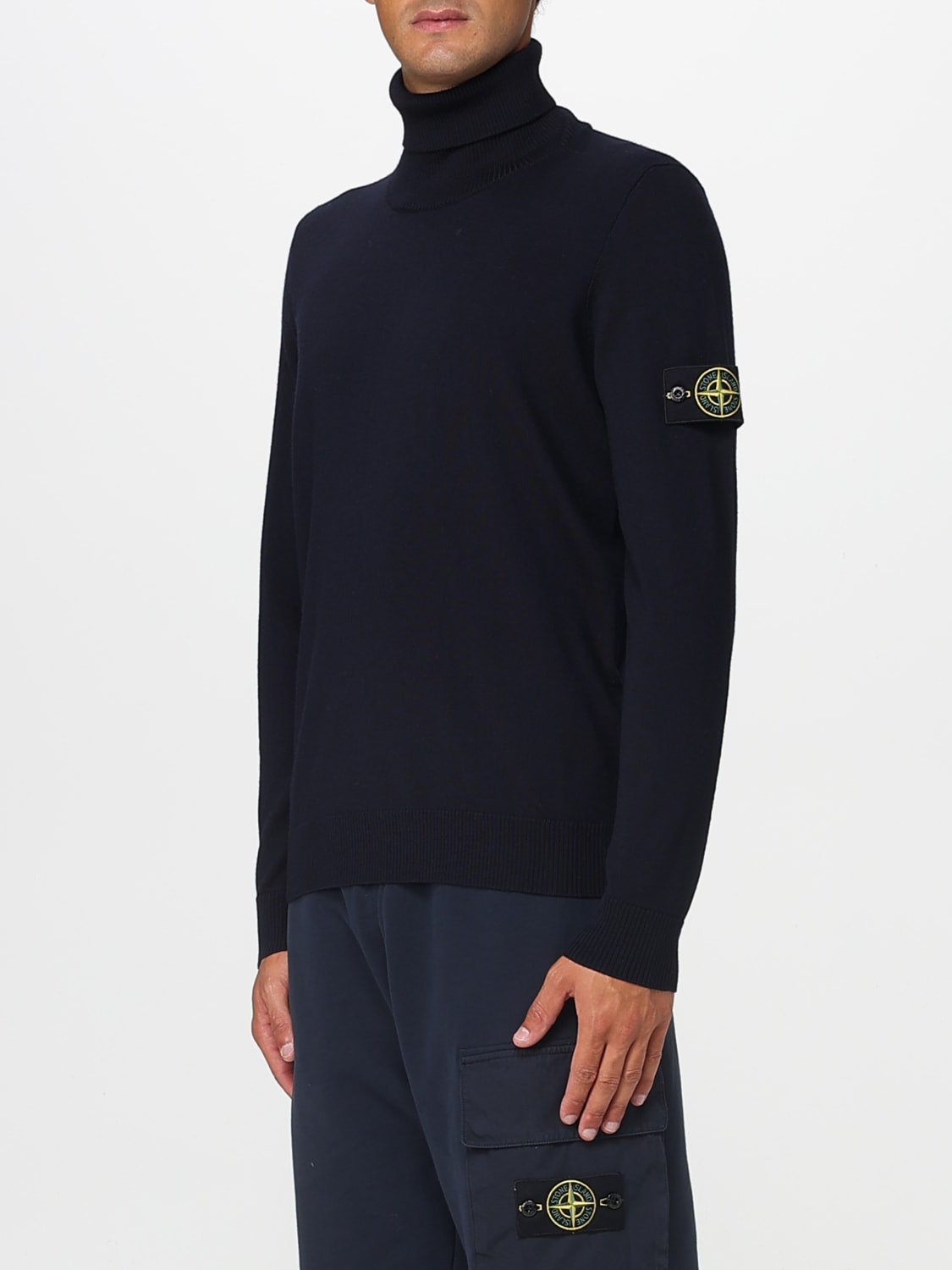 STONE ISLAND SWEATER: Sweater men Stone Island, Blue - Img 4