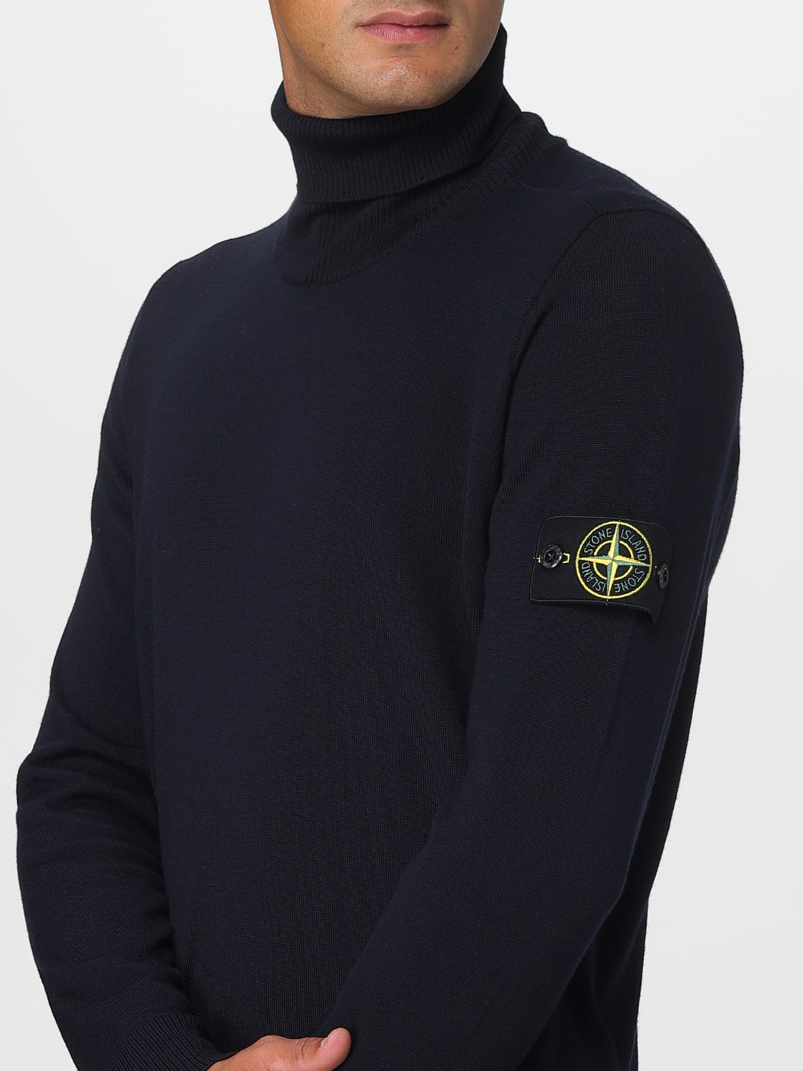 STONE ISLAND SWEATER: Sweater men Stone Island, Blue - Img 5