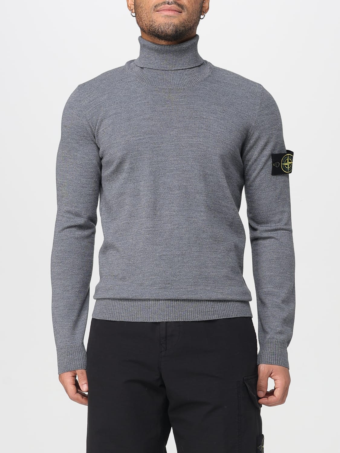 STONE ISLAND SWEATER: Sweater men Stone Island, Grey - Img 1