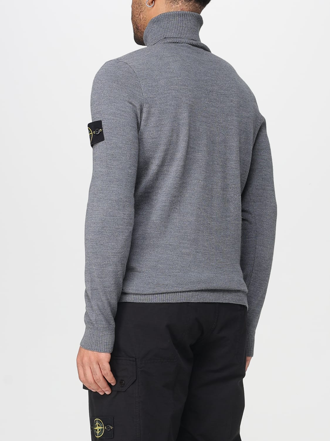 STONE ISLAND SWEATER: Sweater men Stone Island, Grey - Img 3