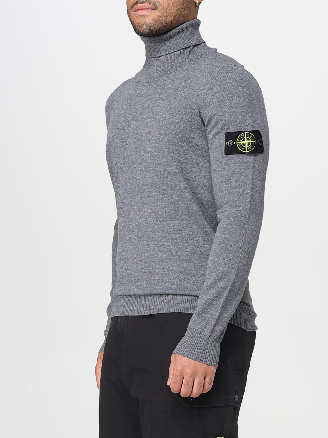 STONE ISLAND SWEATER: Sweater men Stone Island, Grey - Img 4