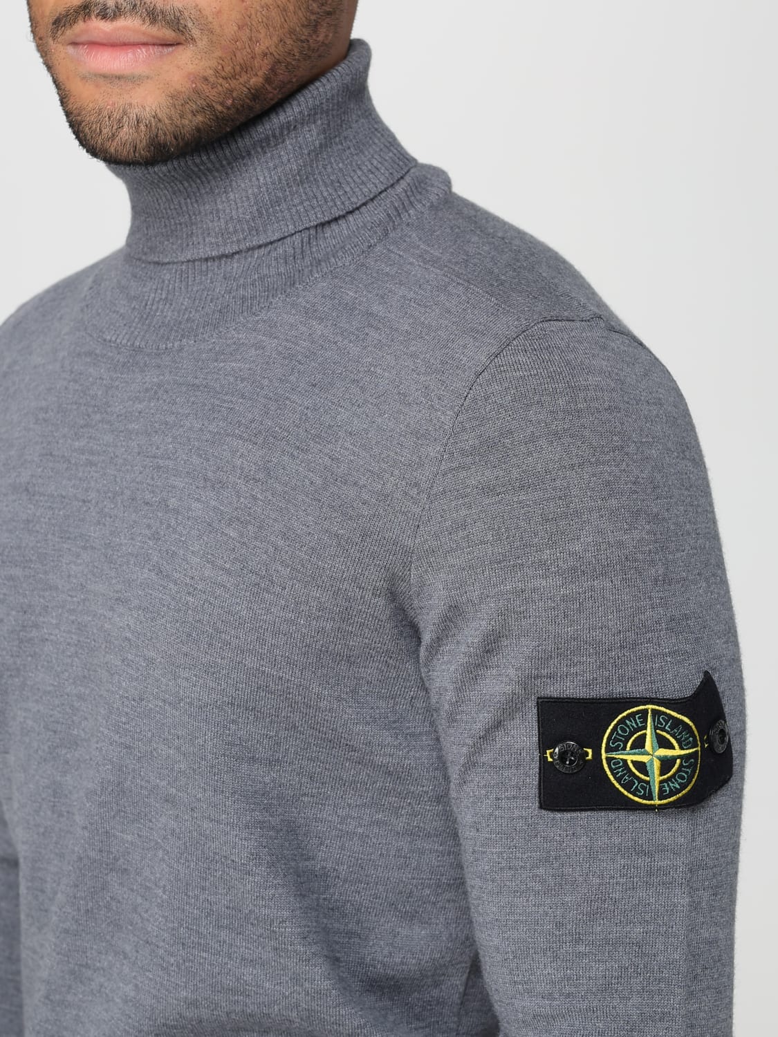 STONE ISLAND SWEATER: Sweater men Stone Island, Grey - Img 5