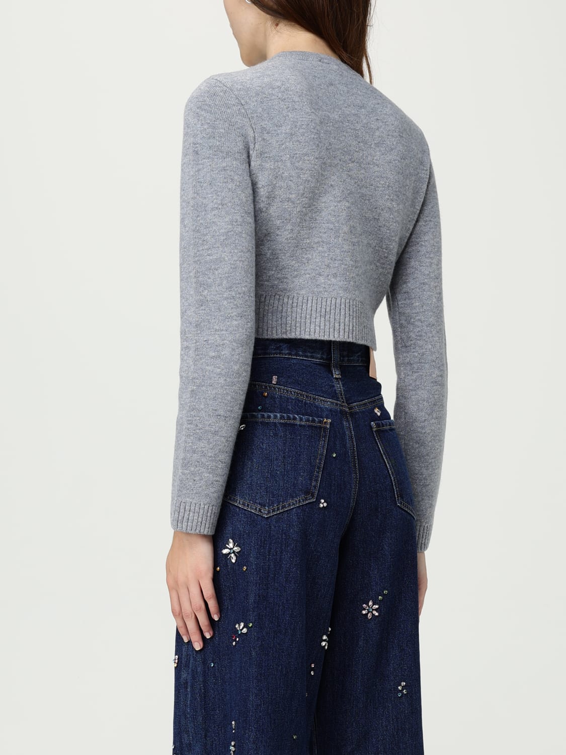 SELF-PORTRAIT PULL: Cardigan femme Self-portrait, Gris - Img 3