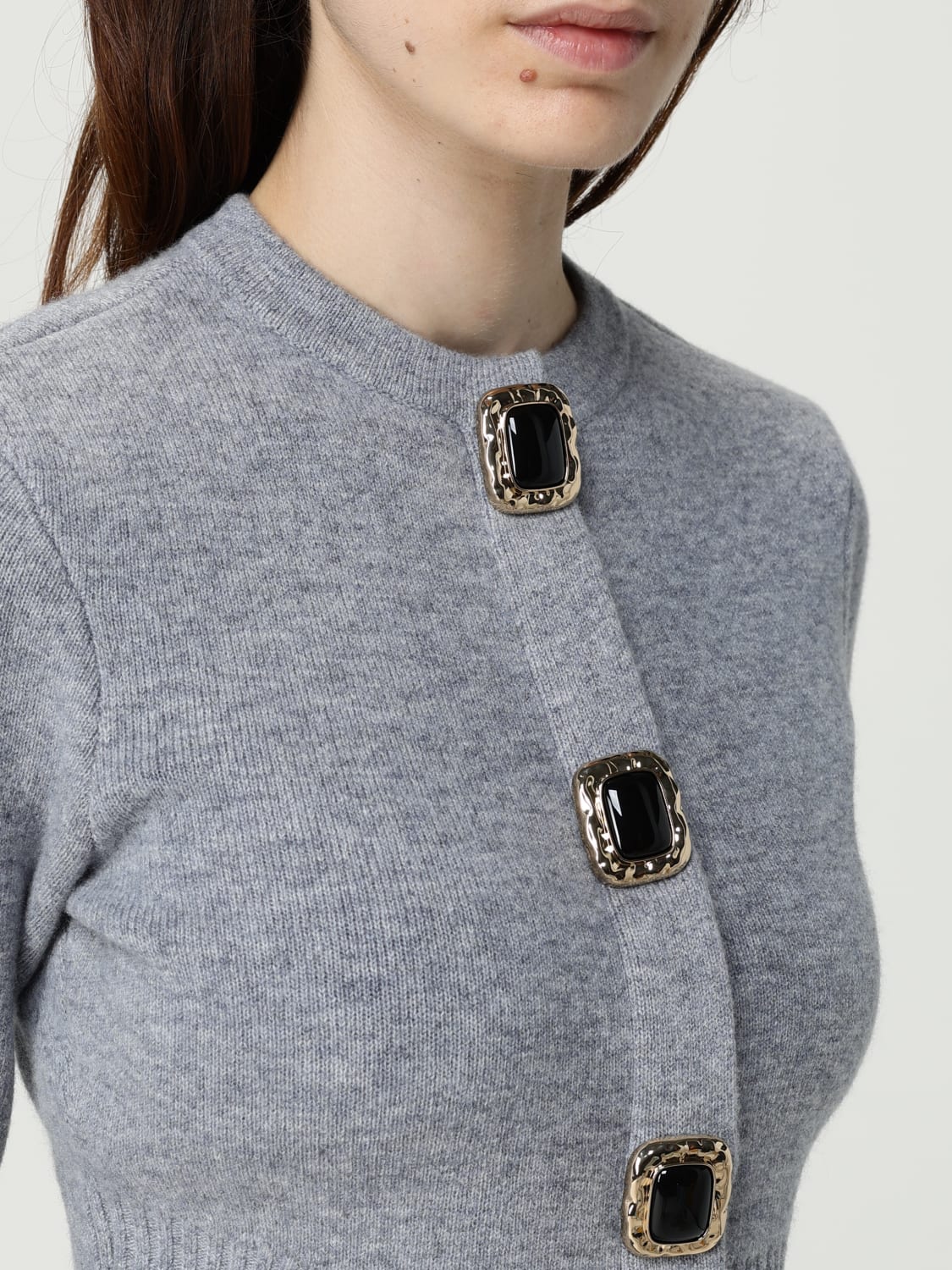 SELF-PORTRAIT PULL: Cardigan femme Self-portrait, Gris - Img 5