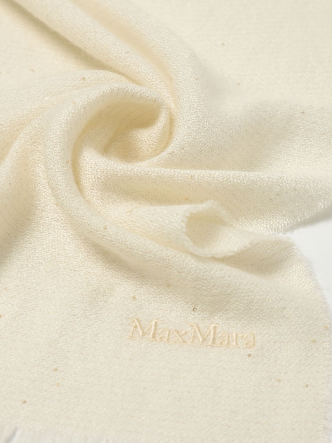 MAX MARA SCARF: Scarf woman Max Mara, White - Img 3