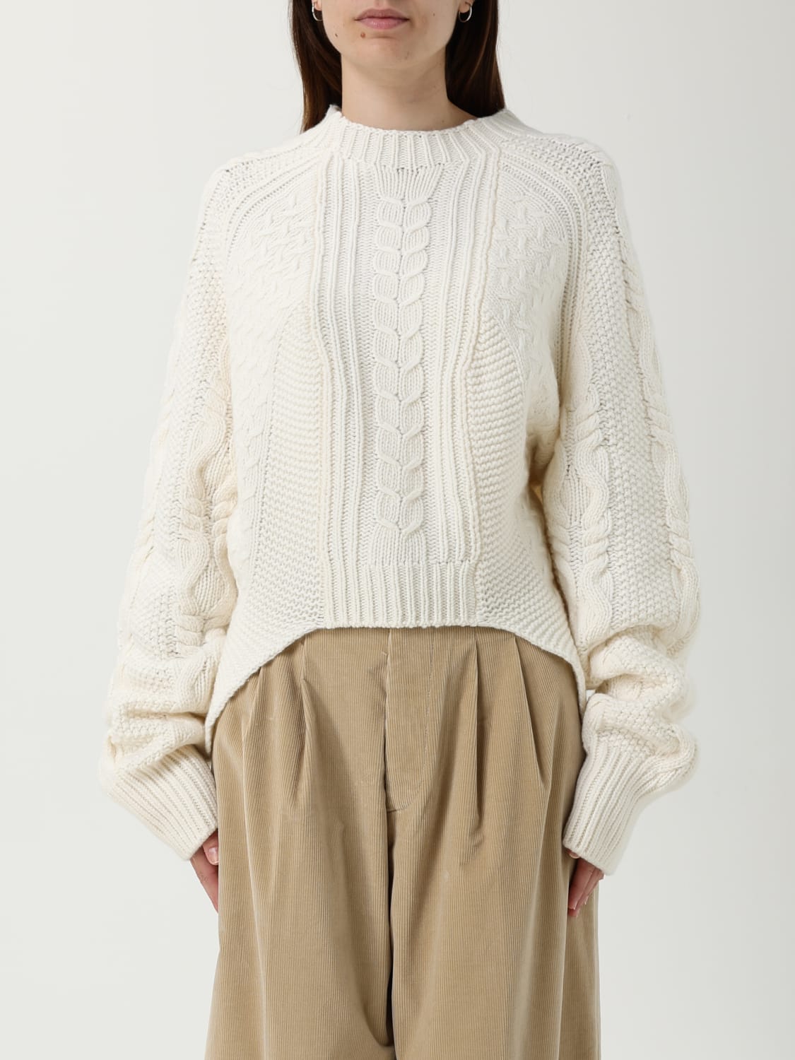 DONDUP SWEATER: Sweater woman Dondup, White - Img 1