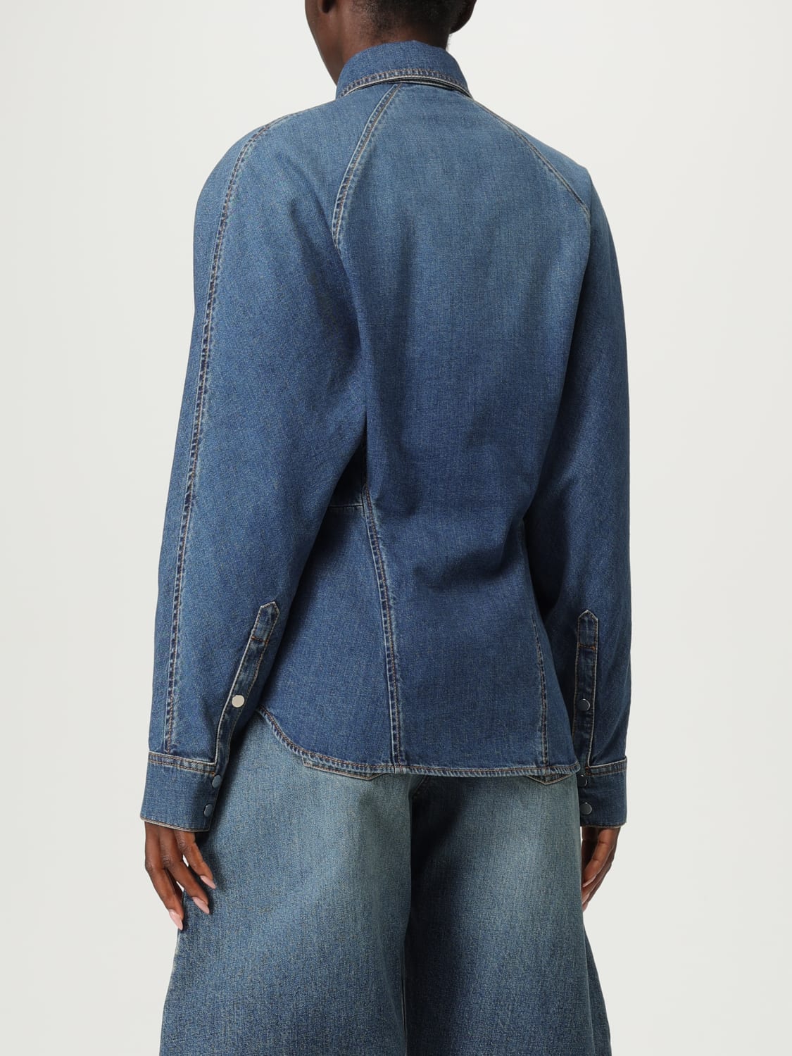 ALAÏA SHIRT: Shirt woman AlaÏa, Blue - Img 3