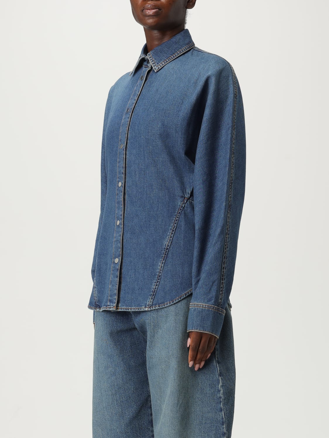 ALAÏA SHIRT: Shirt woman AlaÏa, Blue - Img 4