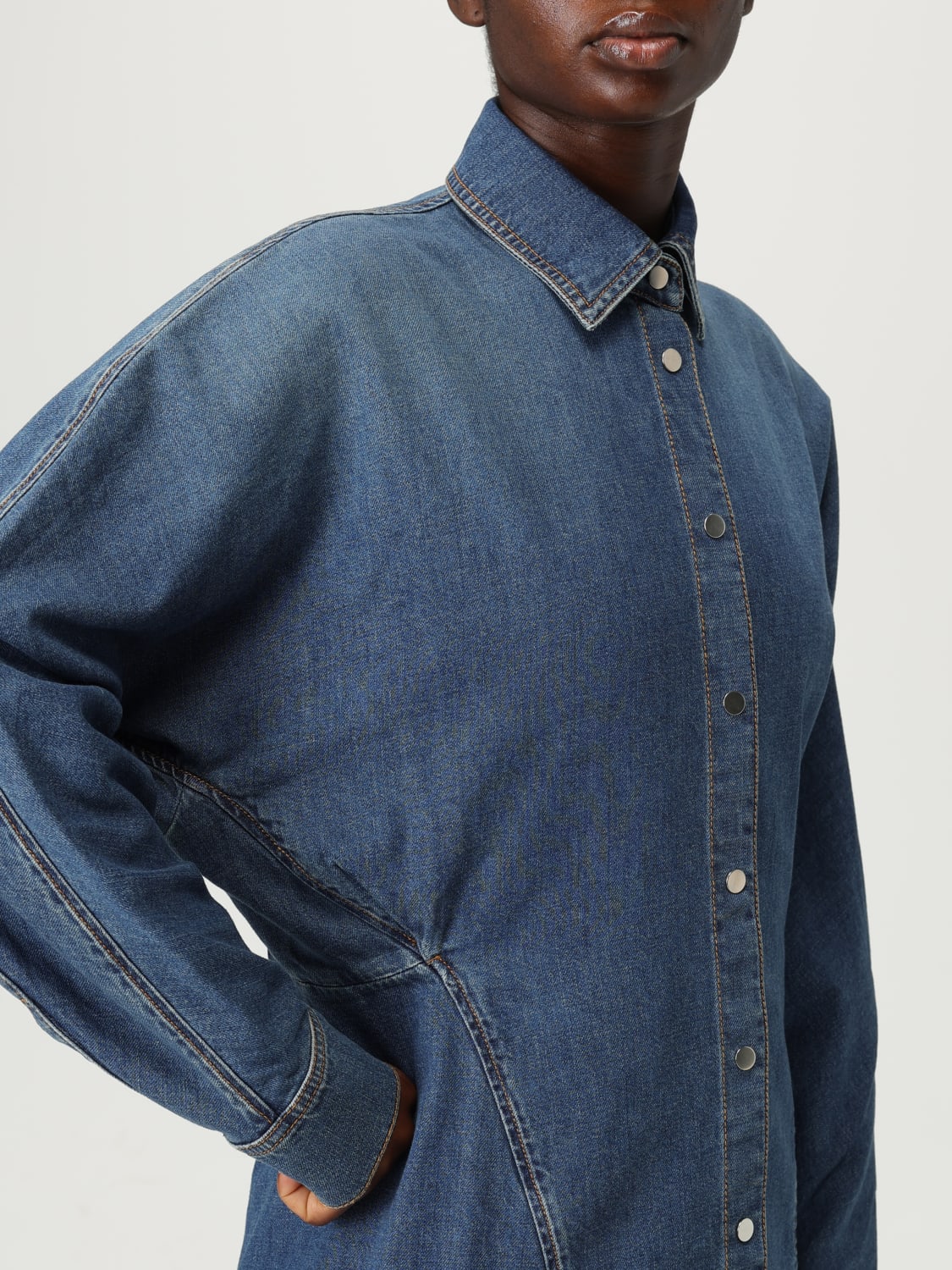 ALAÏA SHIRT: Shirt woman AlaÏa, Blue - Img 5