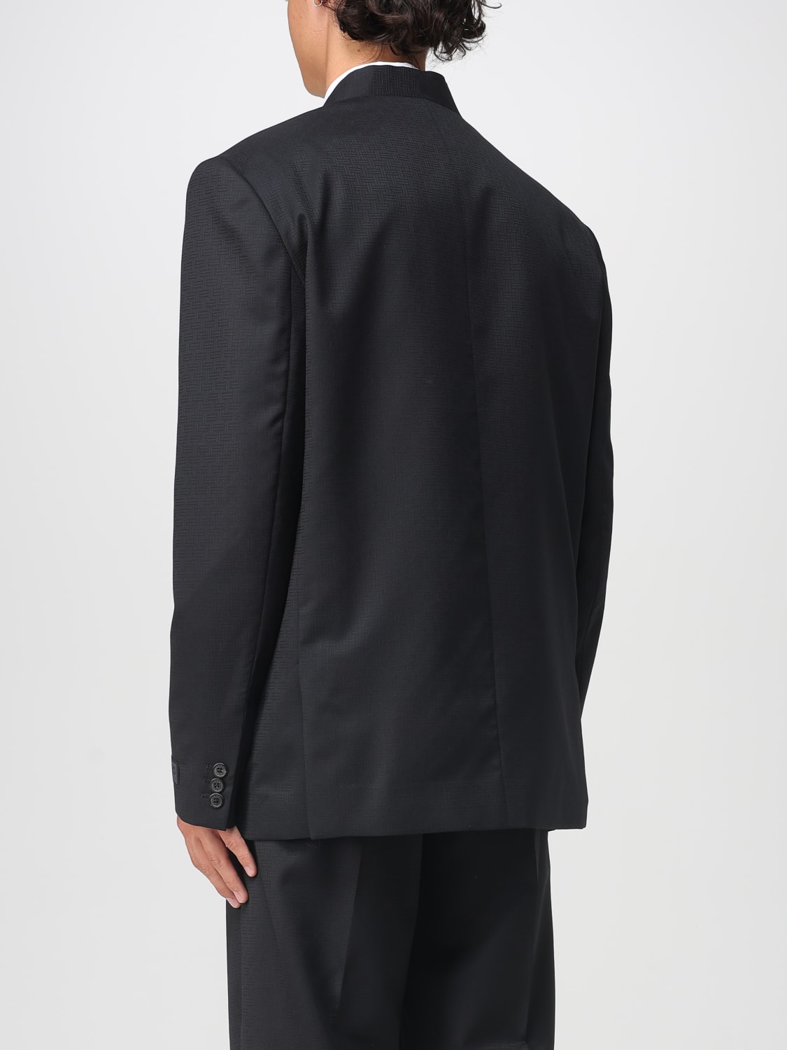 KENZO GIACCA: Blazer doppiopetto Kenzo in misto lana , Nero - Img 3