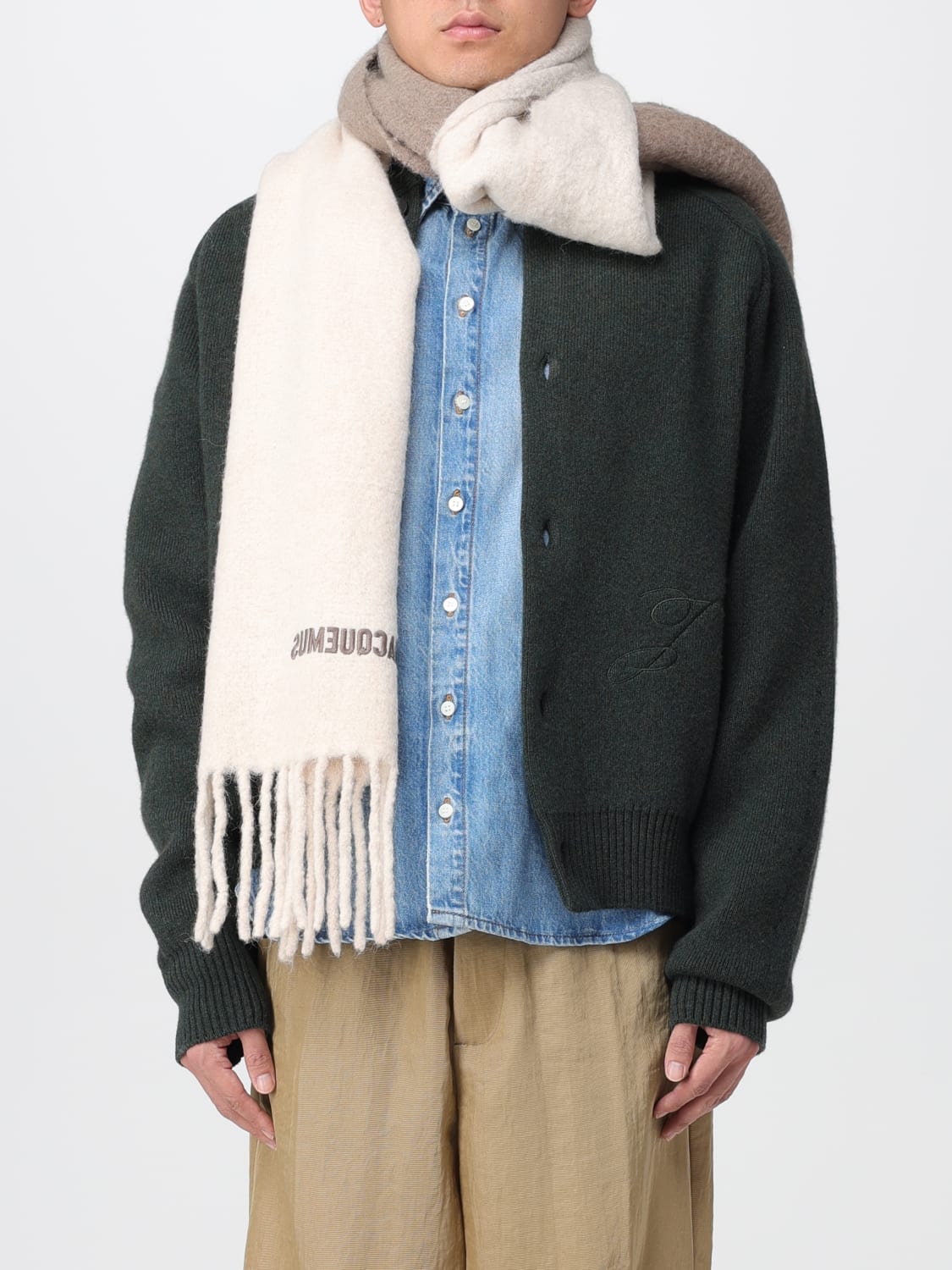 JACQUEMUS BUFANDA: Bufanda hombre Jacquemus, Rojo - Img 2