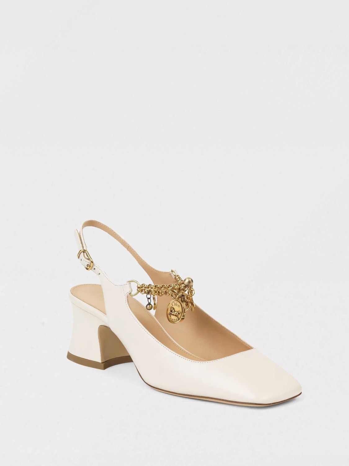 CHLOÉ ESCARPIN: Chaussures à talons femme ChloÉ, Blanc - Img 2