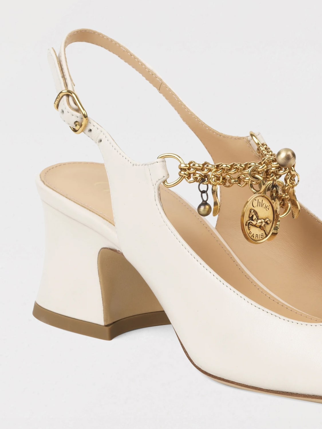 CHLOÉ ESCARPIN: Chaussures à talons femme ChloÉ, Blanc - Img 4