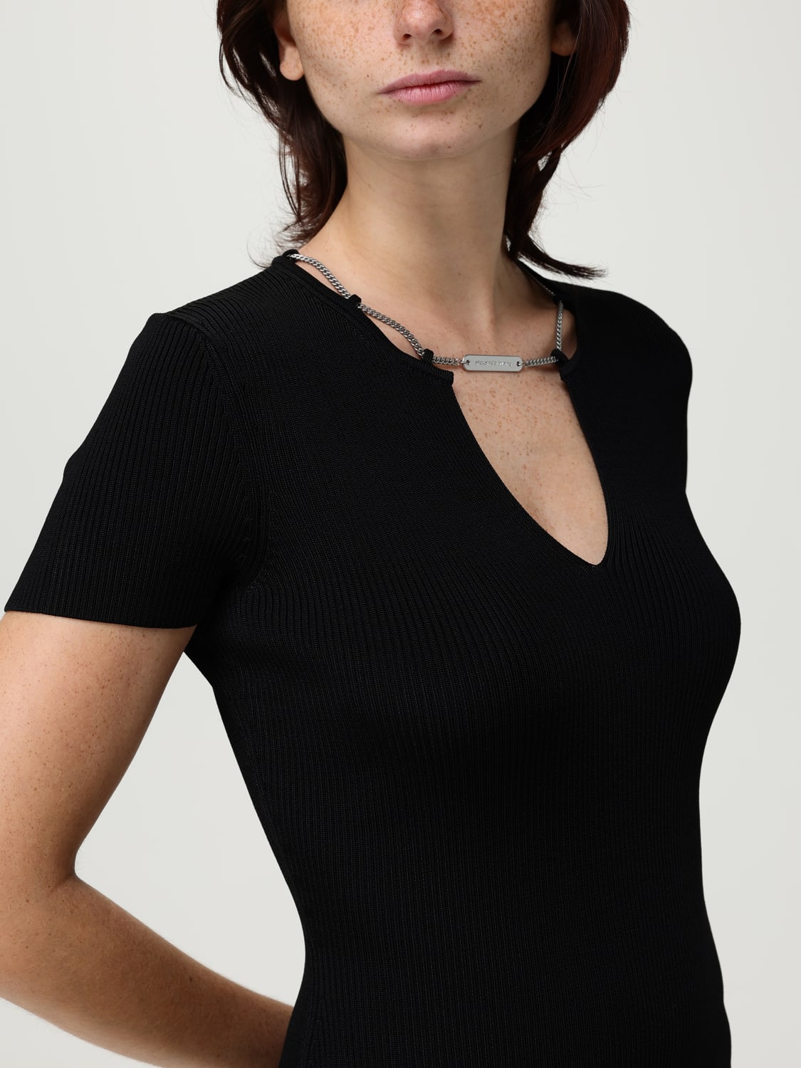 ALEXANDER WANG ABITO: Abito mini Alexander Wang in jersey, Nero - Img 4