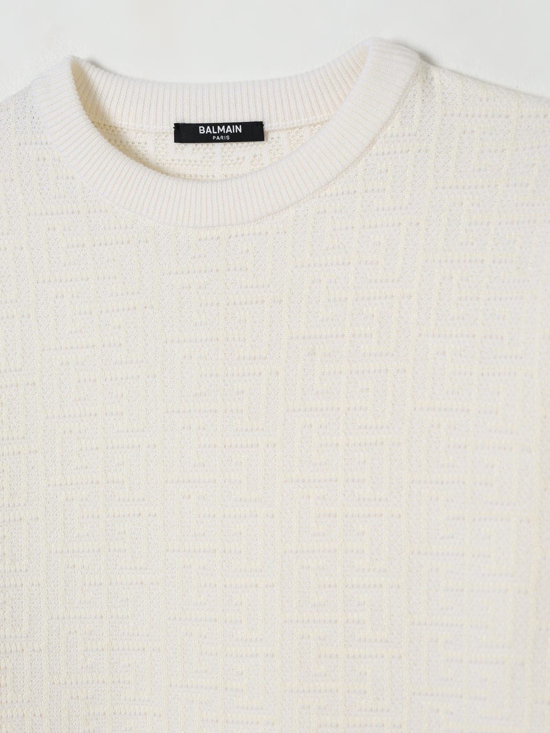 BALMAIN PULLOVER: Pullover kinder Balmain, Weiß - Img 3