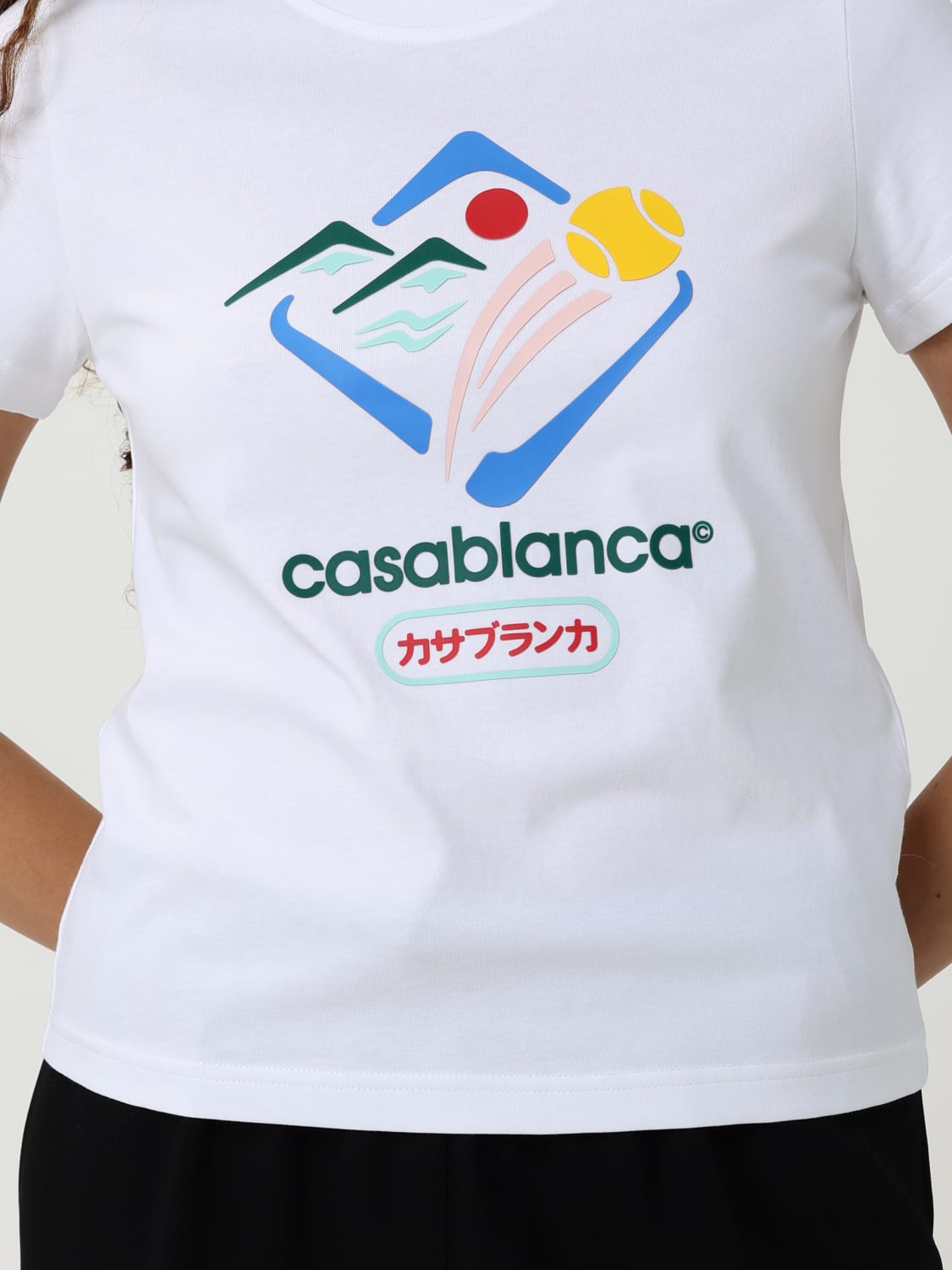 CASABLANCA T-SHIRT: Top woman Casablanca, White 1 - Img 4