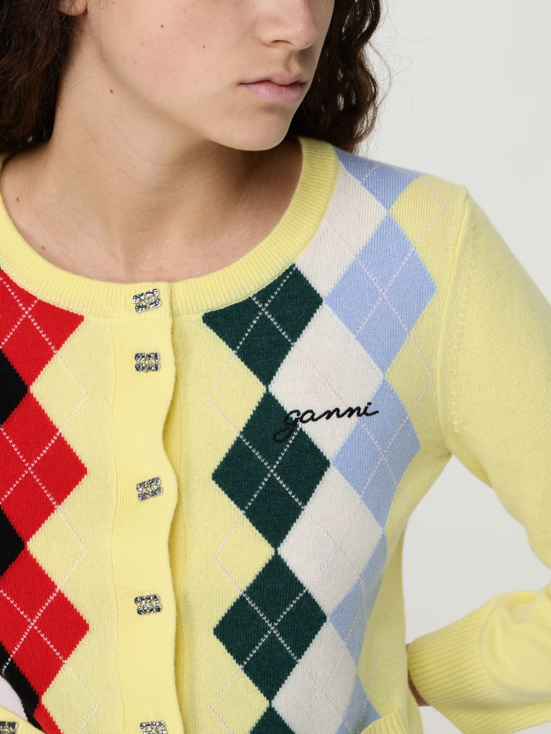 GANNI PULL: Pull femme Ganni, Vert - Img 3