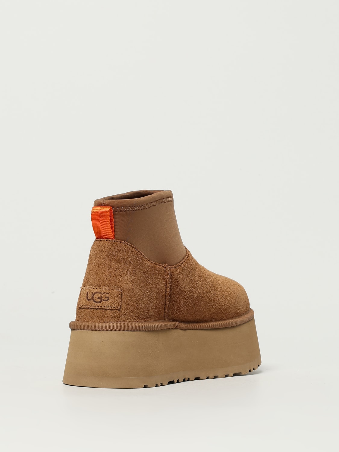 UGG STIVALI: Stivaletto Classic Mini Dipper UGG in camoscio e neoprene , Marrone - Img 3