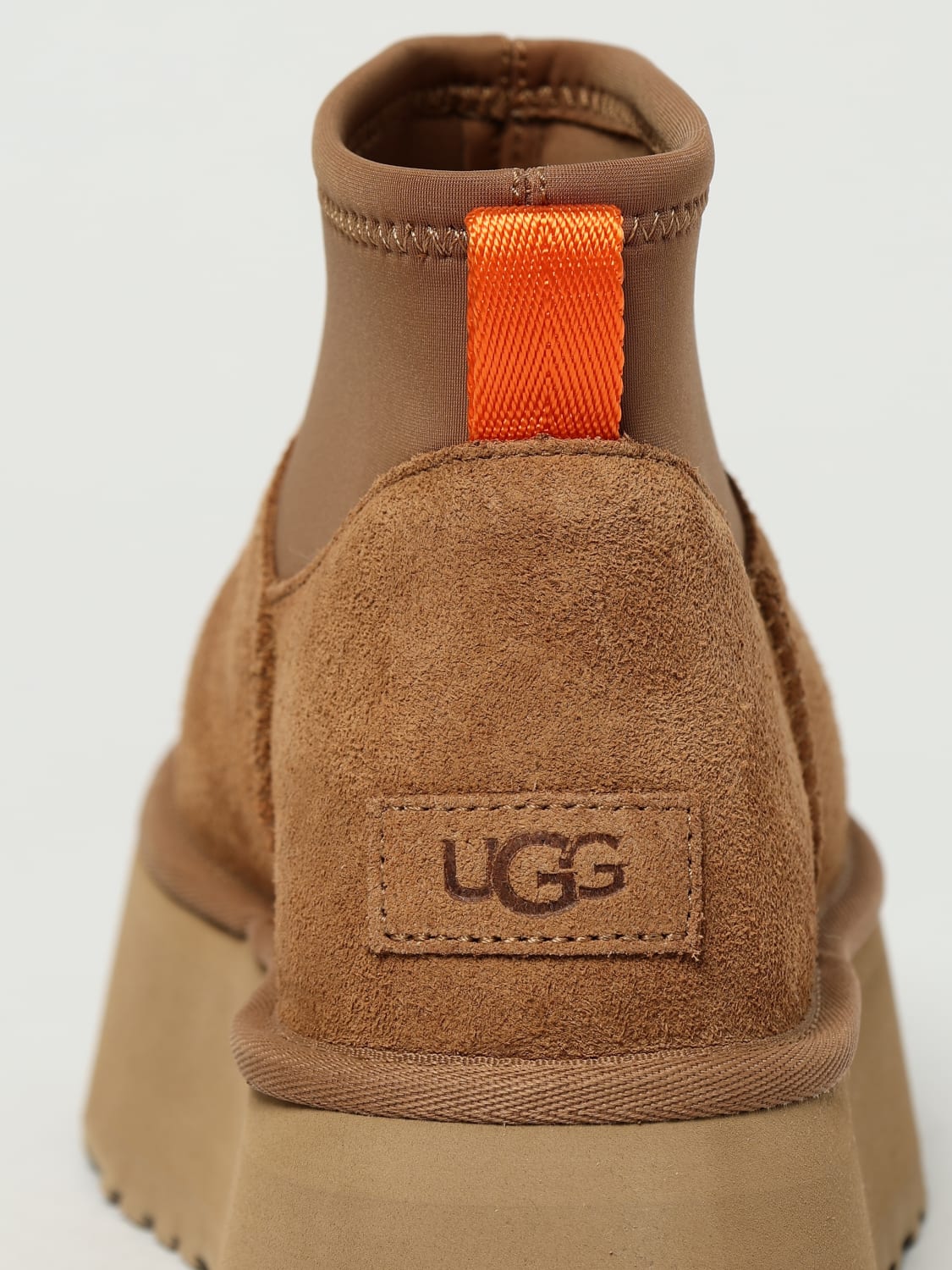 UGG STIVALI: Stivaletto Classic Mini Dipper UGG in camoscio e neoprene , Marrone - Img 4