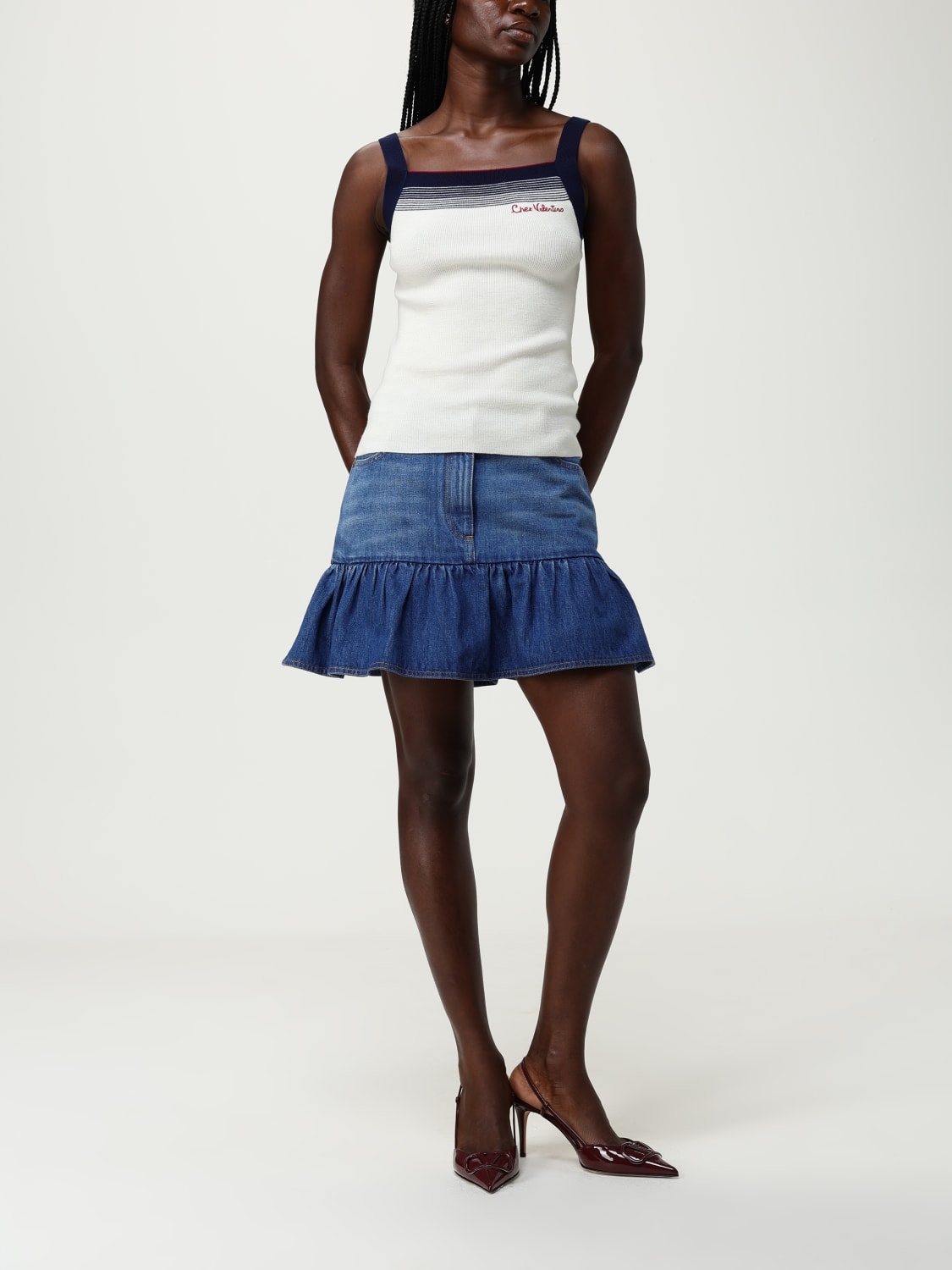 VALENTINO TOP: Top mujer Valentino, Azul Marino - Img 2