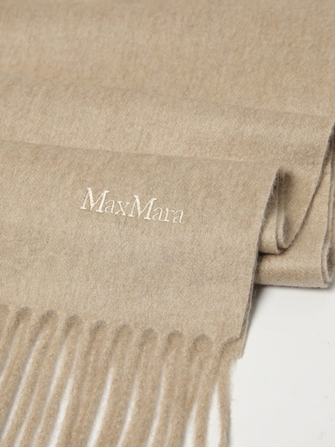 MAX MARA SCIARPA: Sciarpa Max Mara in cashmere , Beige - Img 3