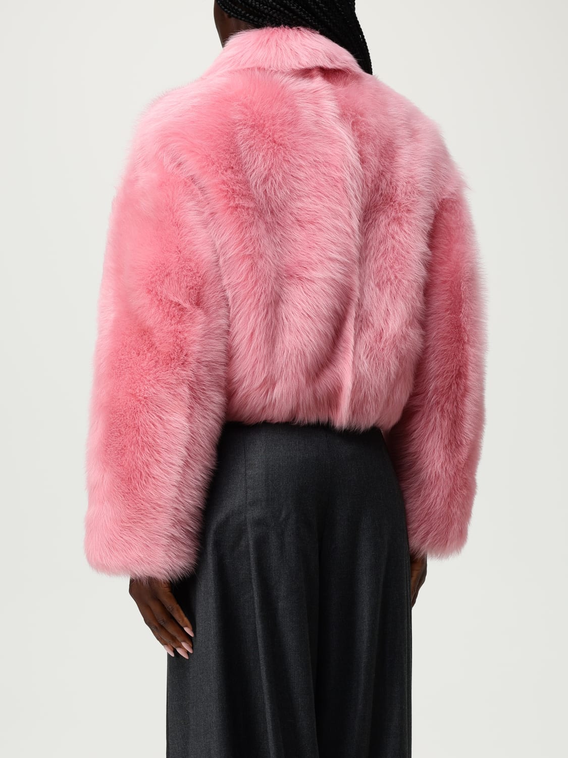 BOTTEGA VENETA PELLICCIA: Pelliccia crop Bottega Veneta, Cipria - Img 2