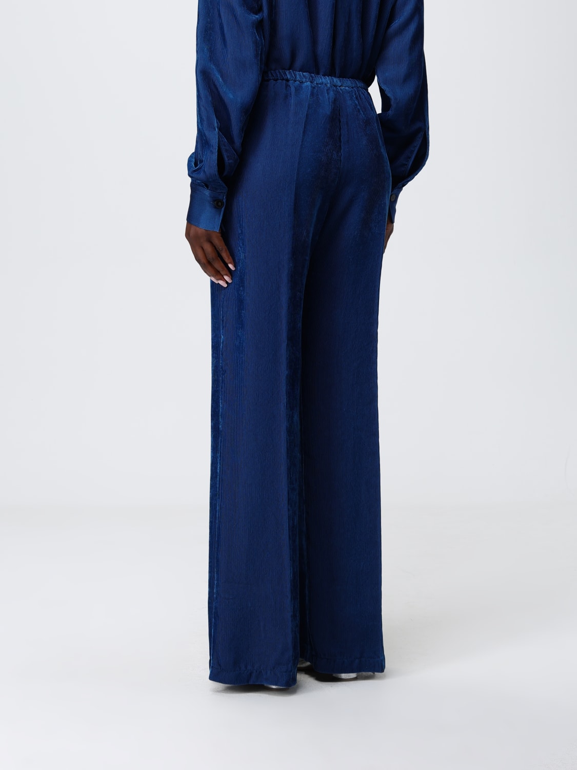 FORTE FORTE PANTALONI: Pantalone in velluto a coste Forte Forte, Blue - Img 3