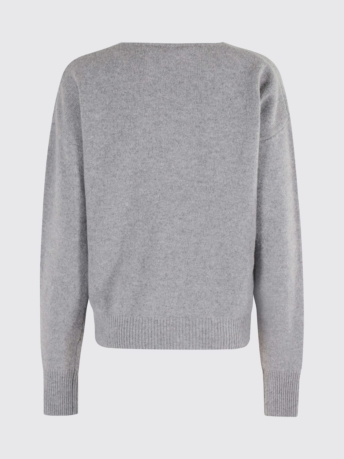 FEDERICA TOSI MAGLIA: Maglia a v in lana e cashmere Federica Tosi, Grigio - Img 2