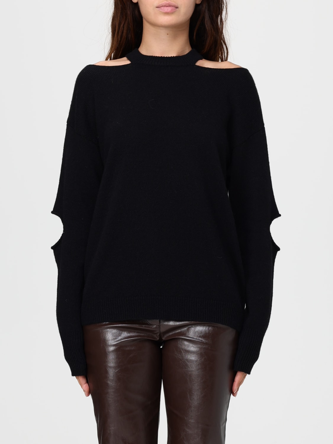 FEDERICA TOSI 毛衣: 毛衣 女士 Federica Tosi, 黑色 - Img 1