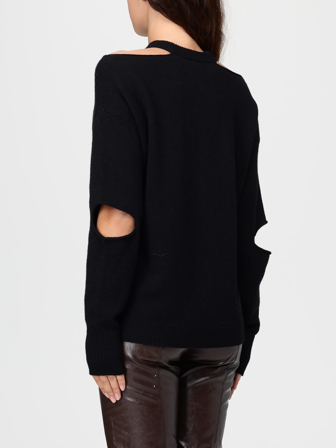 FEDERICA TOSI 毛衣: 毛衣 女士 Federica Tosi, 黑色 - Img 2