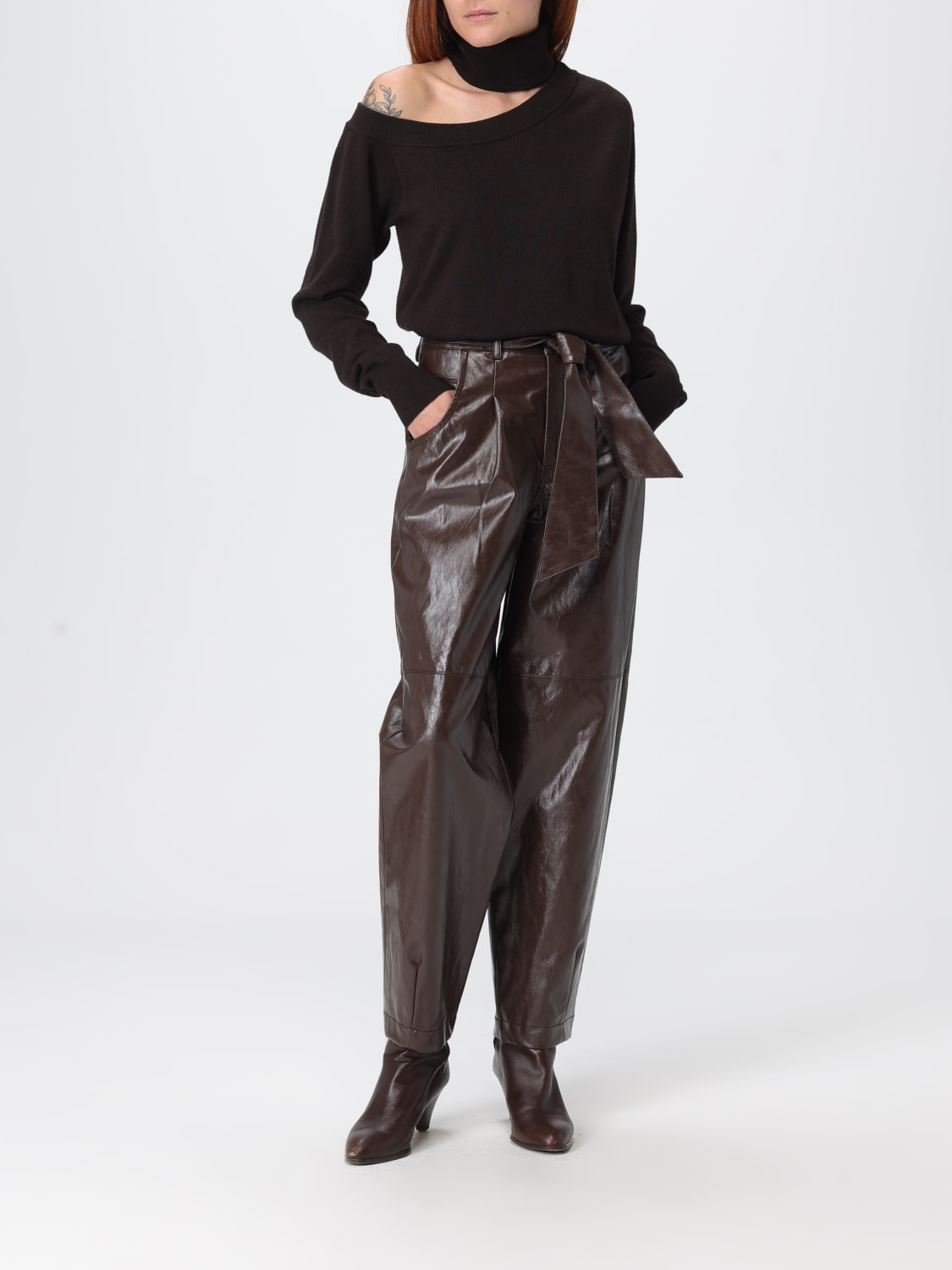 FEDERICA TOSI SWEATER: Sweater woman Federica Tosi, Brown - Img 2