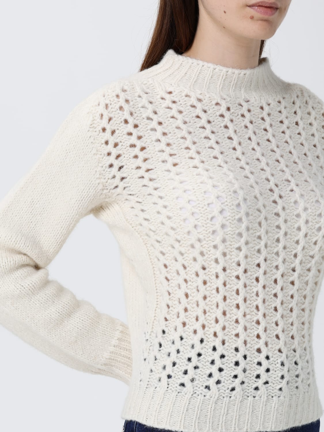 DONDUP SWEATER: Sweater woman Dondup, Yellow Cream - Img 3