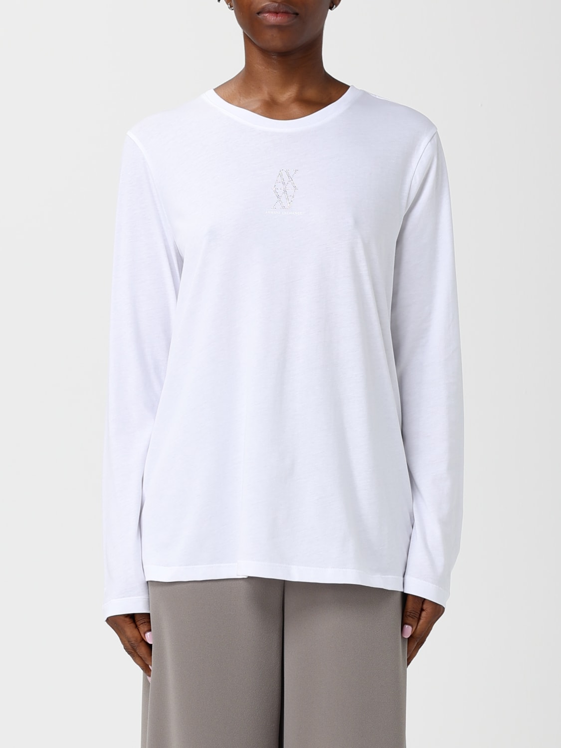 ARMANI EXCHANGE T-SHIRT: T-shirt woman Armani Exchange, White - Img 1