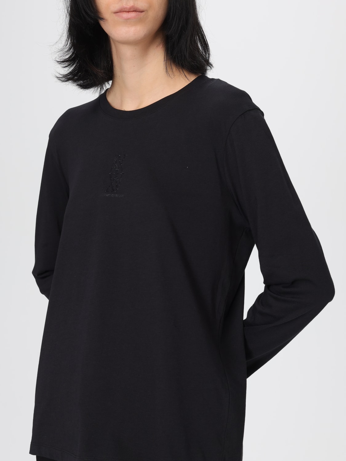 ARMANI EXCHANGE T-SHIRT: T-shirt damen Armani Exchange, Schwarz - Img 3