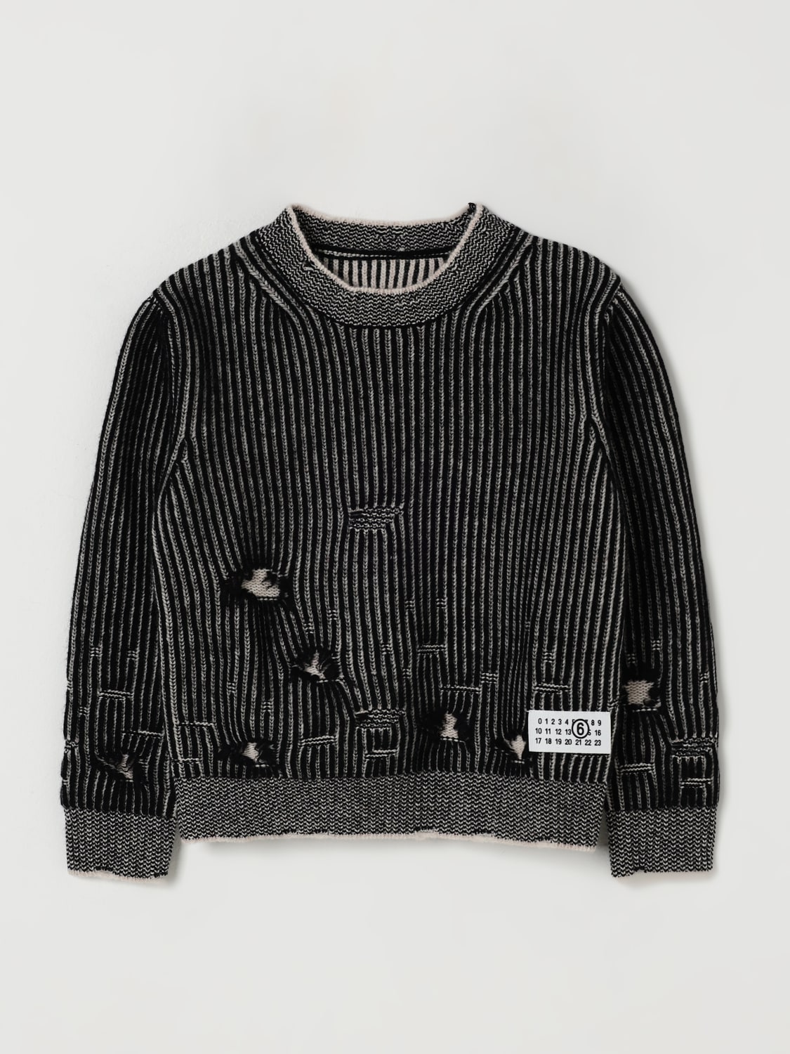 MM6 MAISON MARGIELA 毛衣: 毛衣 儿童 Mm6 Maison Margiela, 黑色 - Img 1