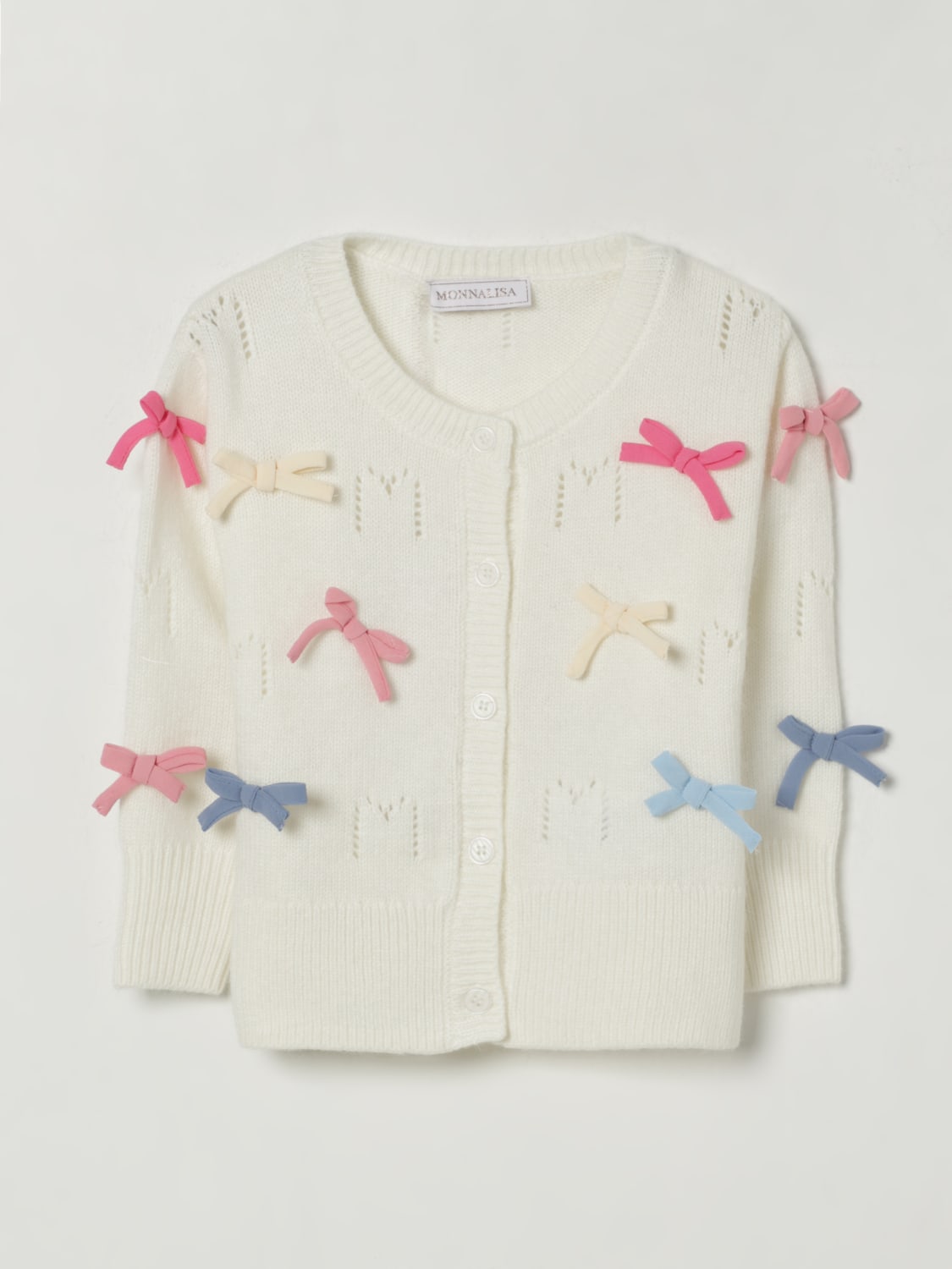 MONNALISA SWEATER: Sweater kids Monnalisa, Yellow Cream - Img 1