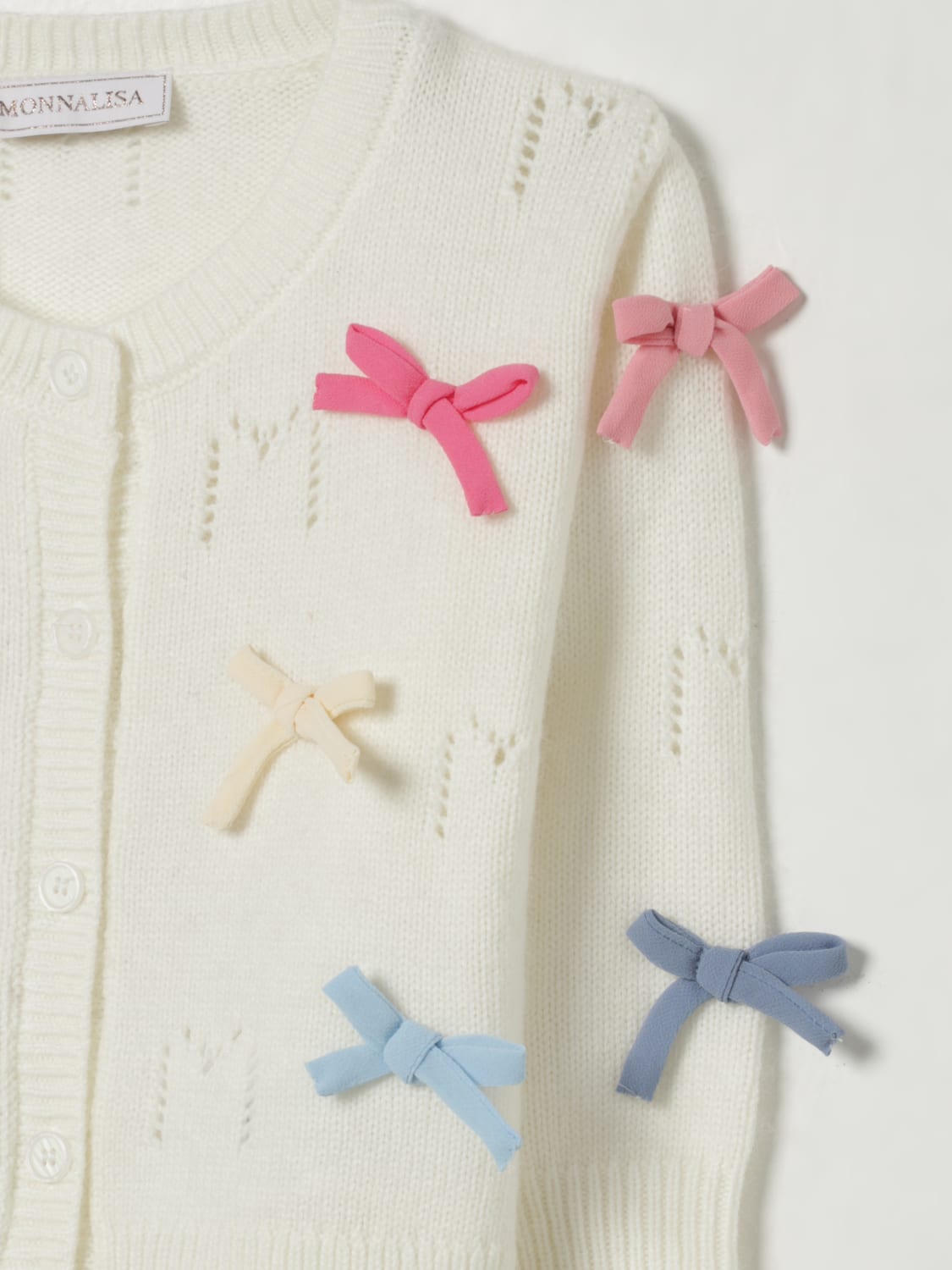 MONNALISA SWEATER: Sweater kids Monnalisa, Yellow Cream - Img 3