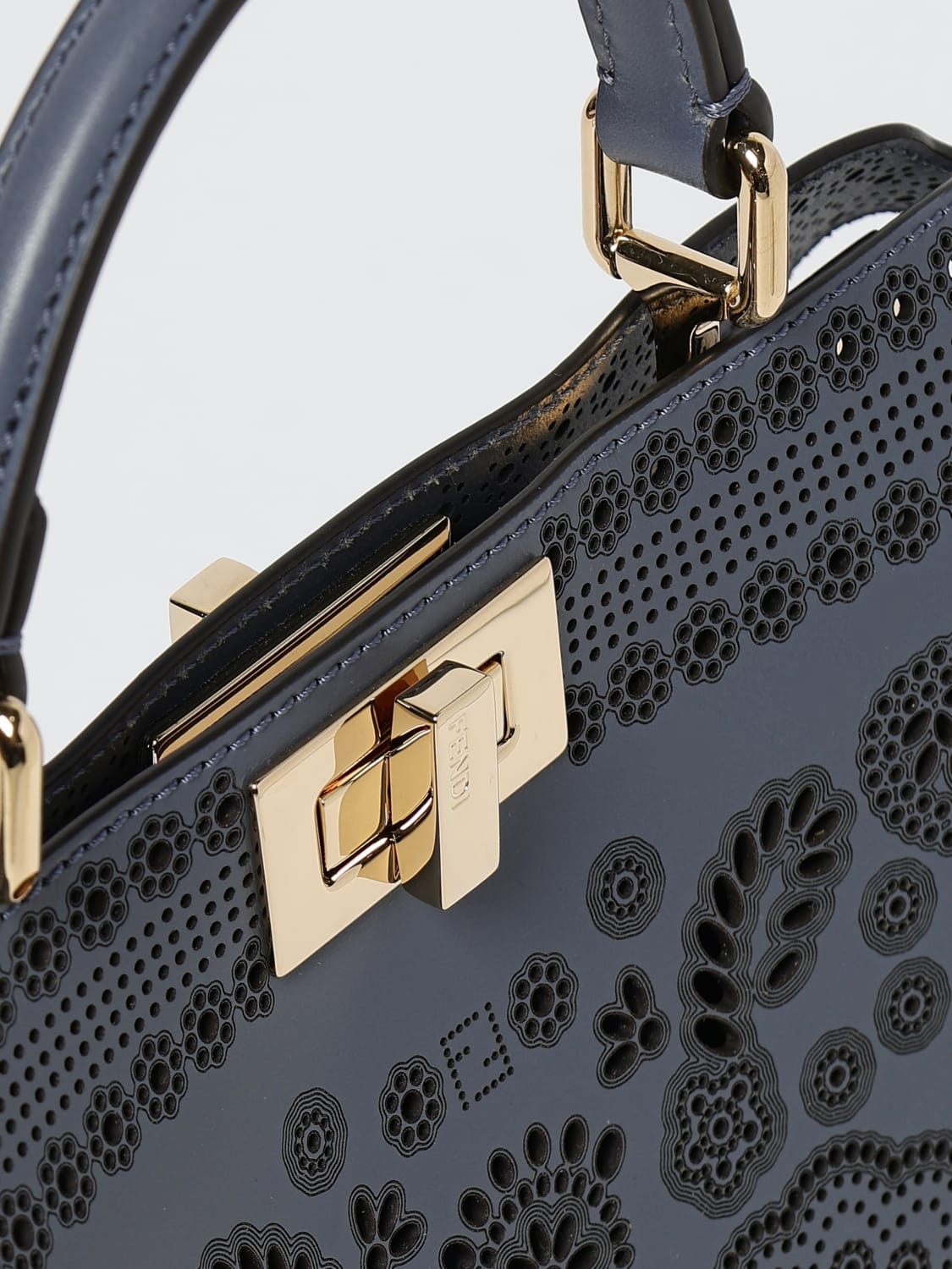 FENDI СУМКА С КОРОТКИМИ РУЧКАМИ: Наплечная сумка Женское Fendi, Синий - Img 4