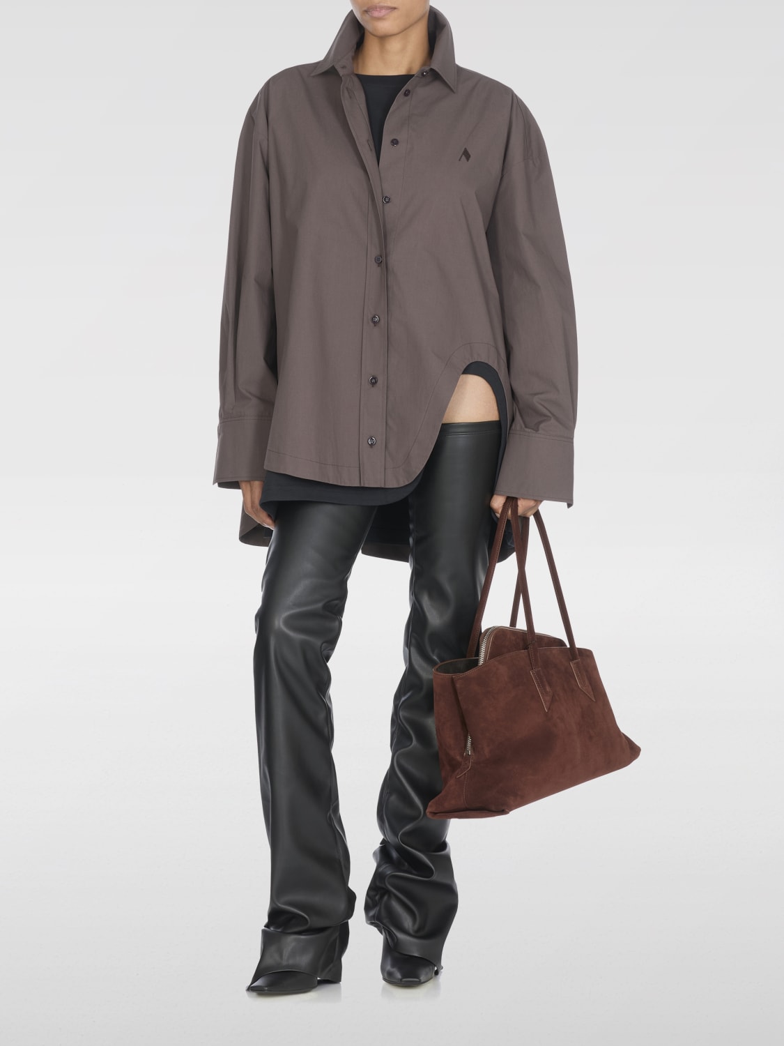 THE ATTICO CHEMISE: Chemise femme The Attico, Marron - Img 2
