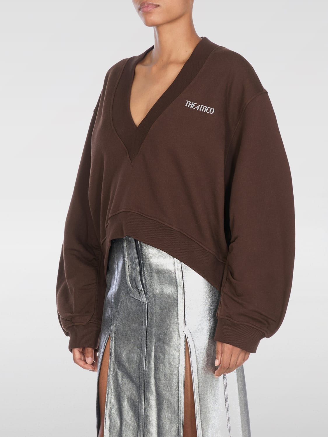 THE ATTICO SWEATSHIRT: Sweater woman The Attico, Brown - Img 1