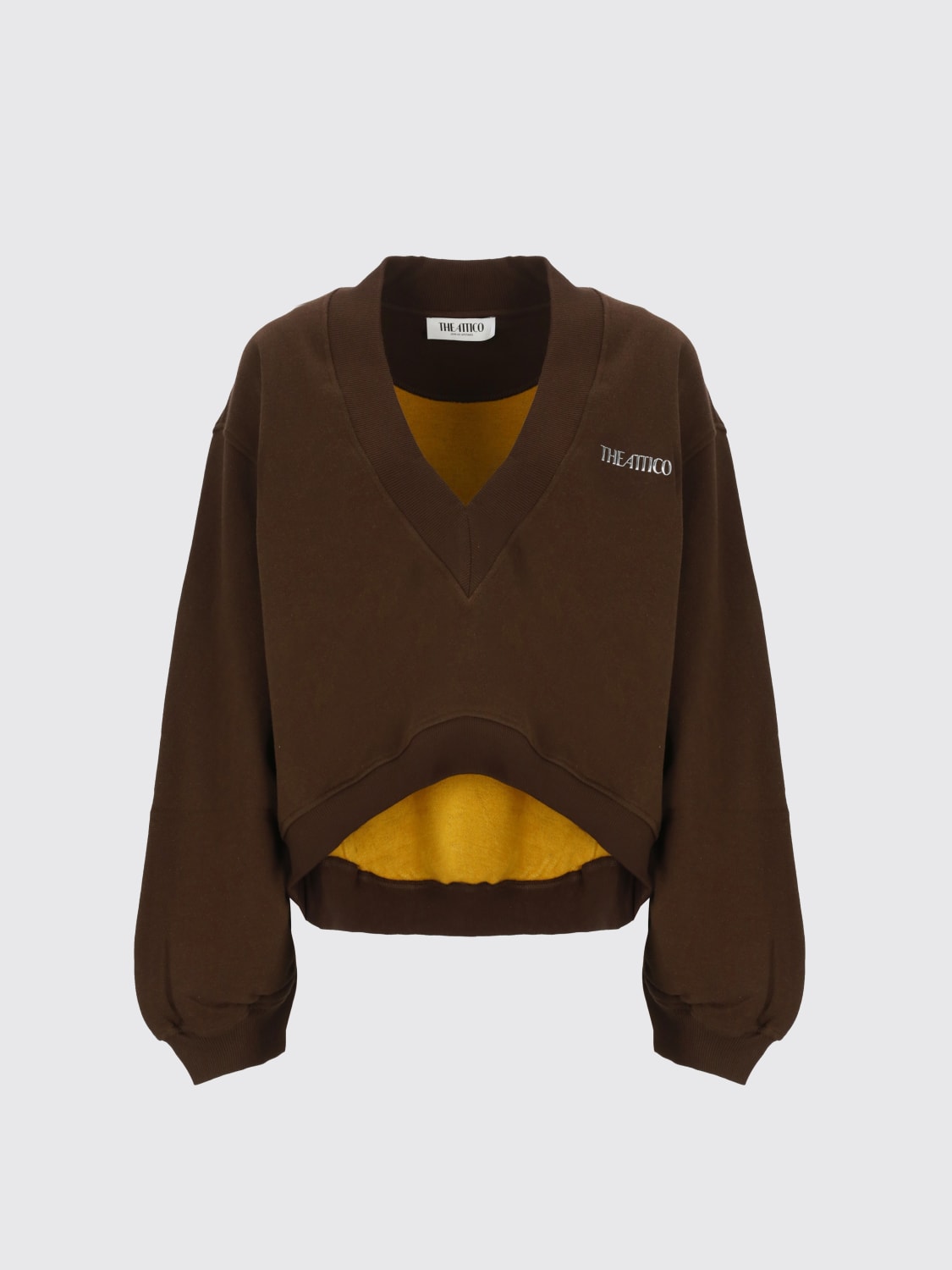 THE ATTICO SWEATSHIRT: Sweater woman The Attico, Brown - Img 5